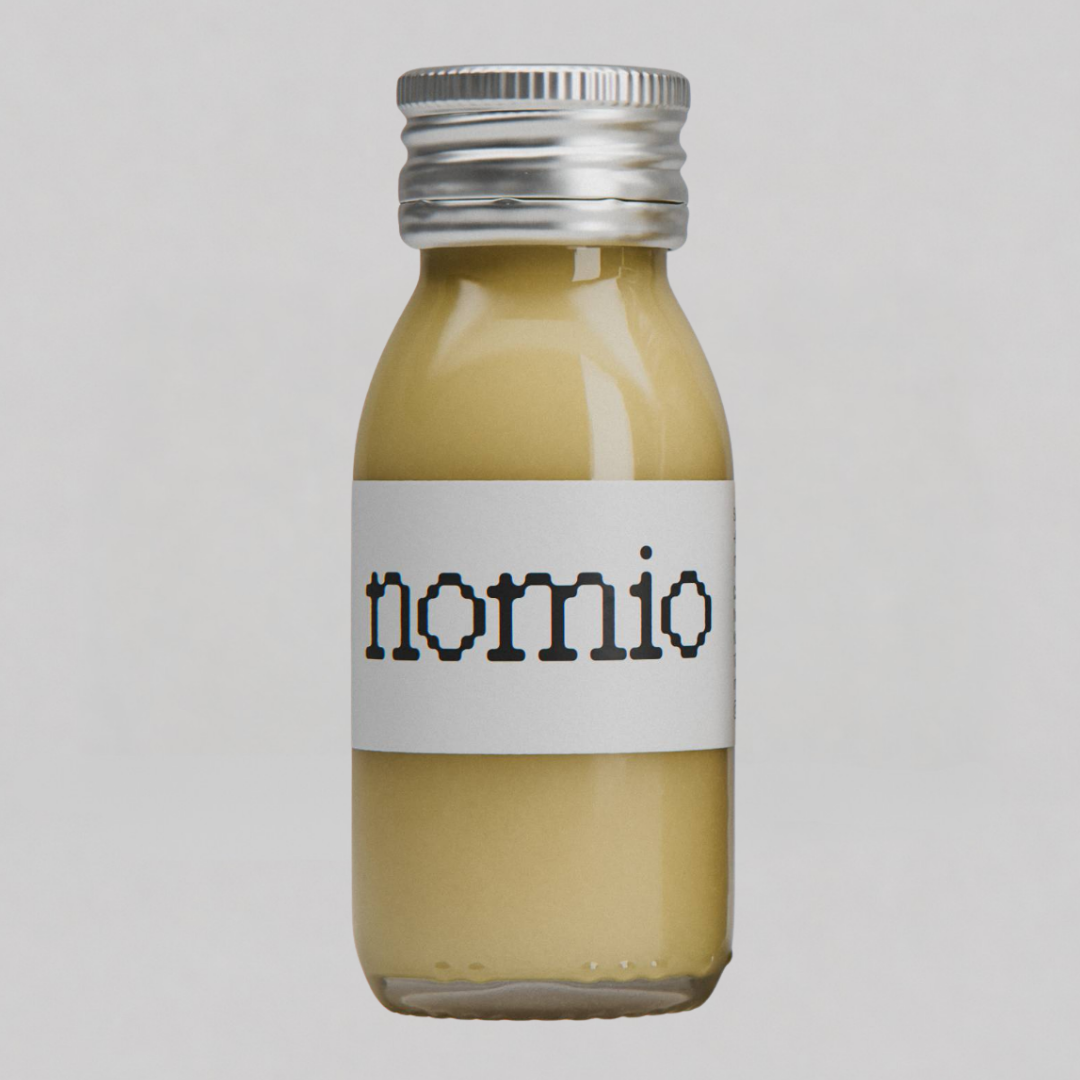 Nomio（ノミオ）ブロッコリースプラウトショットのボトル。持久系アスリート向けスポーツ栄養ドリンク。